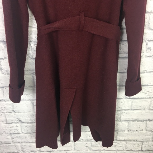 Anthropologie Moth Wine Mayella Sweater Coat with Belt - Picture 7 of 11